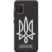 Черный чехол BoxFace Samsung A025 Galaxy A02S Тризуб монограмма ukraine