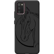 Черный чехол BoxFace Samsung A025 Galaxy A02S Horse