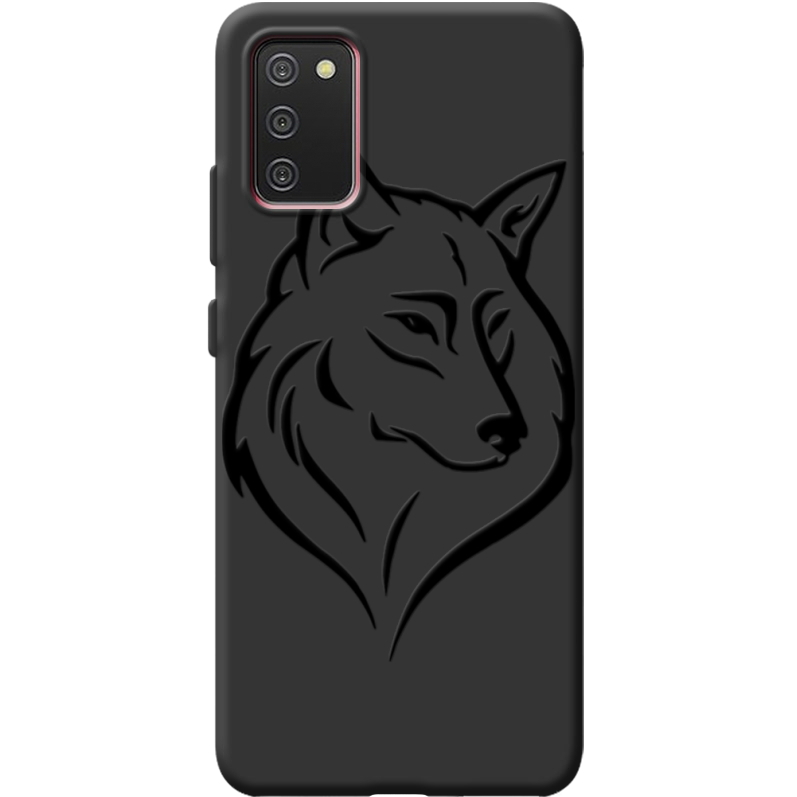 Черный чехол BoxFace Samsung A025 Galaxy A02S Wolf