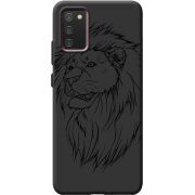 Черный чехол BoxFace Samsung A025 Galaxy A02S Lion