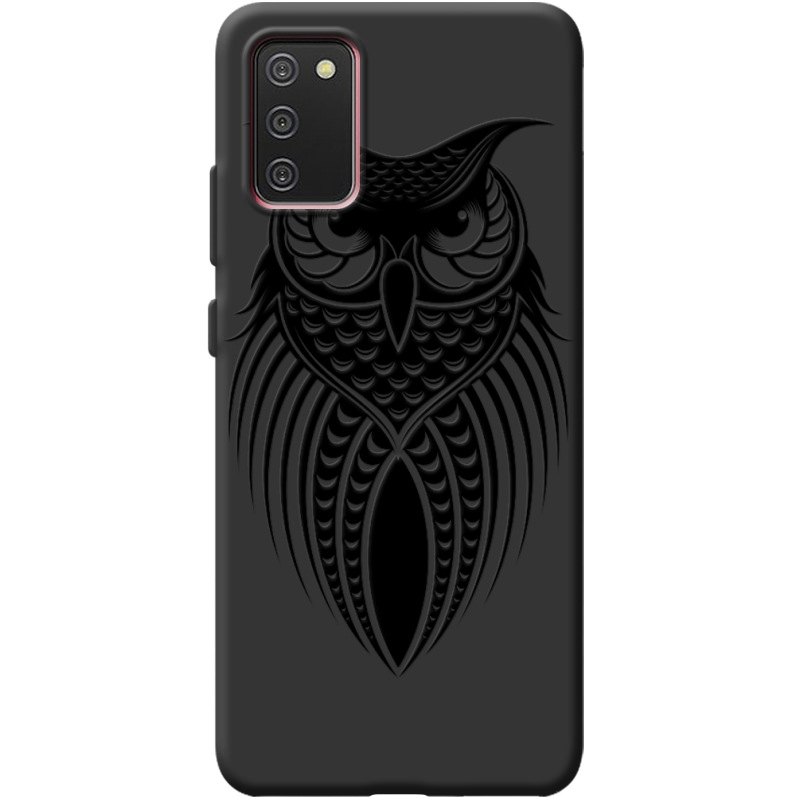 Черный чехол BoxFace Samsung A025 Galaxy A02S Owl