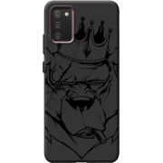 Черный чехол BoxFace Samsung A025 Galaxy A02S Bear King