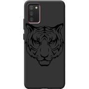 Черный чехол BoxFace Samsung A025 Galaxy A02S Tiger