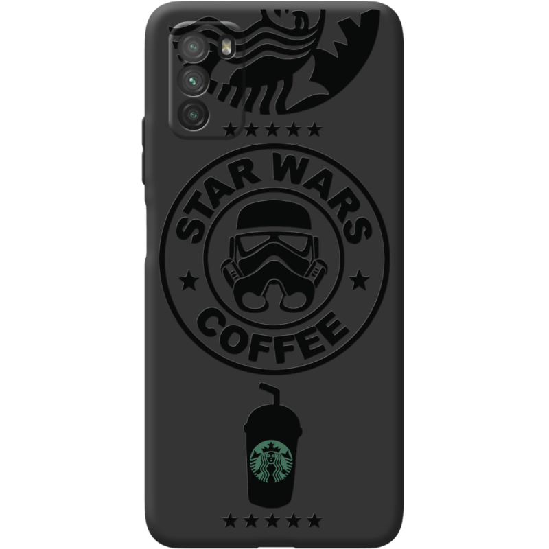 Черный чехол BoxFace Poco M3 Dark Coffee