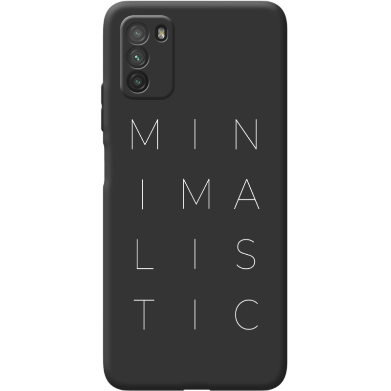 Черный чехол BoxFace Poco M3 Minimalistic