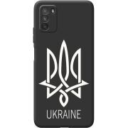 Черный чехол BoxFace Poco M3 Тризуб монограмма ukraine