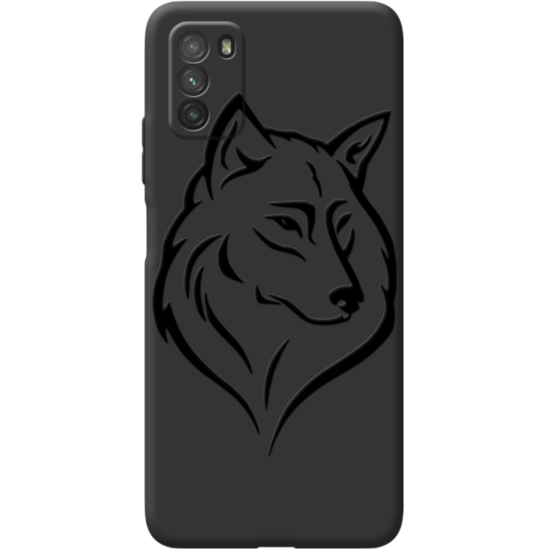 Черный чехол BoxFace Poco M3 Wolf