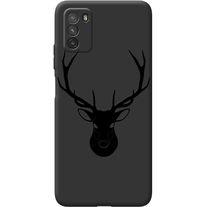 Черный чехол BoxFace Poco M3 Deer