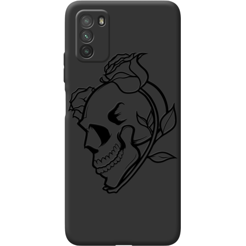 Черный чехол BoxFace Poco M3 Skull and Roses