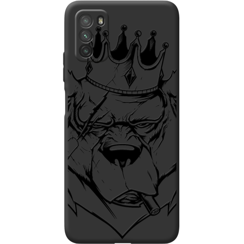 Черный чехол BoxFace Poco M3 Bear King