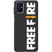 Черный чехол BoxFace Samsung M317 Galaxy M31s Free Fire White Logo
