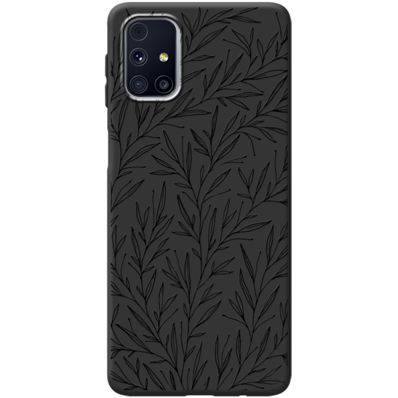 Черный чехол BoxFace Samsung M317 Galaxy M31s Leaves