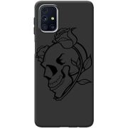 Черный чехол BoxFace Samsung M317 Galaxy M31s Skull and Roses