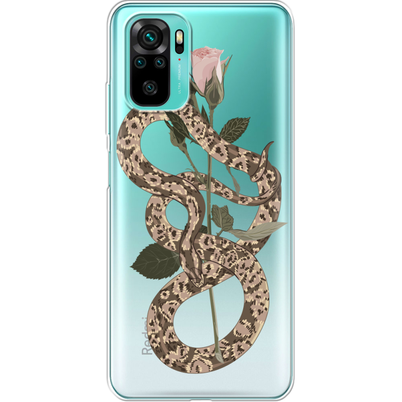 Прозрачный чехол BoxFace Xiaomi Redmi Note 10/ Note 10S Glamor Snake