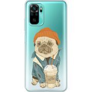 Прозрачный чехол BoxFace Xiaomi Redmi Note 10/ Note 10S Dog Coffeeman