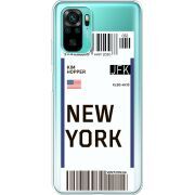 Прозрачный чехол BoxFace Xiaomi Redmi Note 10/ Note 10S Ticket New York
