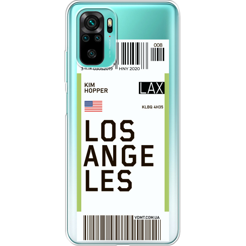 Прозрачный чехол BoxFace Xiaomi Redmi Note 10/ Note 10S Ticket Los Angeles