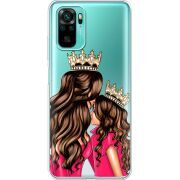 Прозрачный чехол BoxFace Xiaomi Redmi Note 10/ Note 10S Queen and Princess