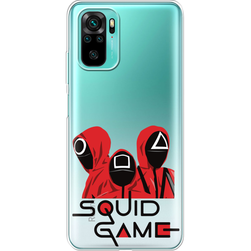 Прозрачный чехол BoxFace Xiaomi Redmi Note 10/ Note 10S siquid game люди в красном