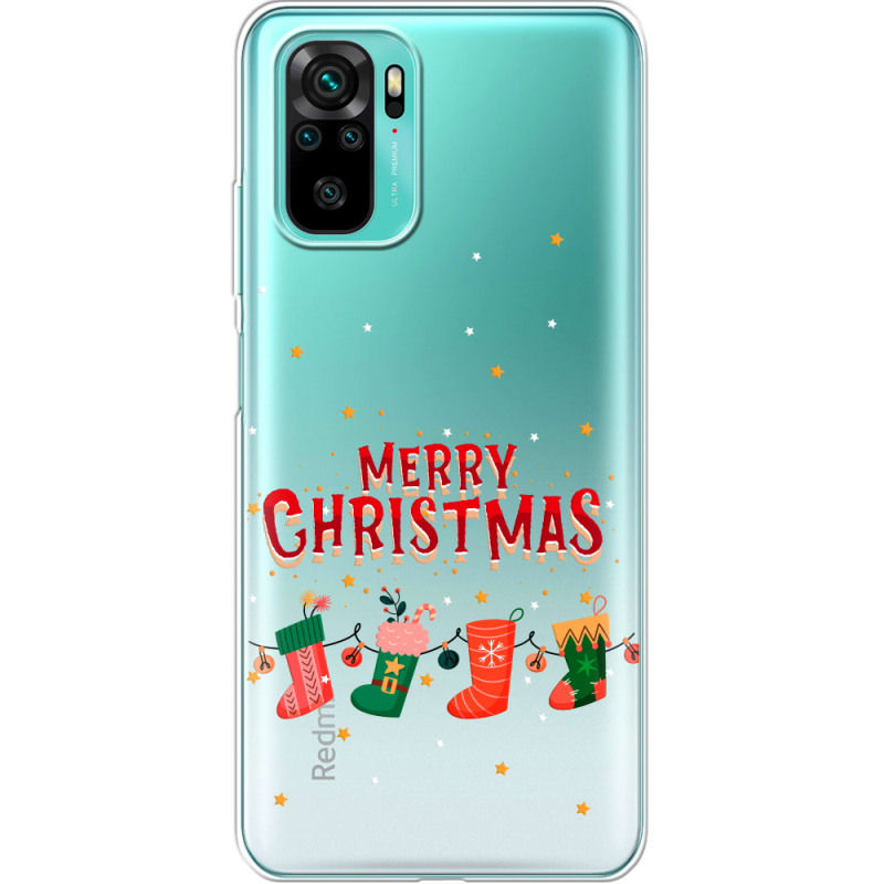 Прозрачный чехол BoxFace Xiaomi Redmi Note 10/ Note 10S Merry Christmas