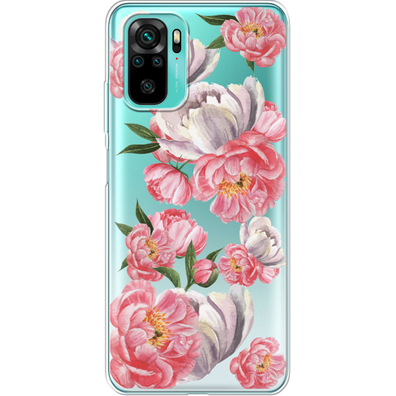 Прозрачный чехол BoxFace Xiaomi Redmi Note 10/ Note 10S Peony Watercolor Style