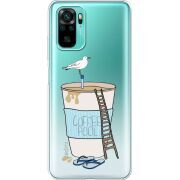 Прозрачный чехол BoxFace Xiaomi Redmi Note 10/ Note 10S Segull in Cofee Pool