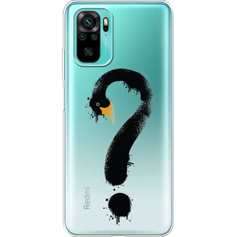 Прозрачный чехол BoxFace Xiaomi Redmi Note 10/ Note 10S Swan question