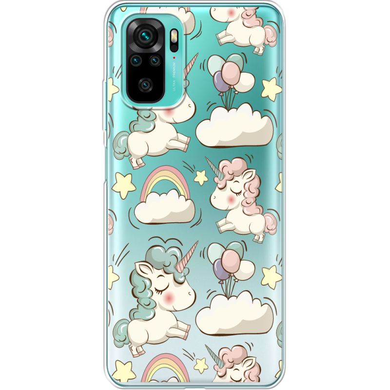 Прозрачный чехол BoxFace Xiaomi Redmi Note 10/ Note 10S Unicorns