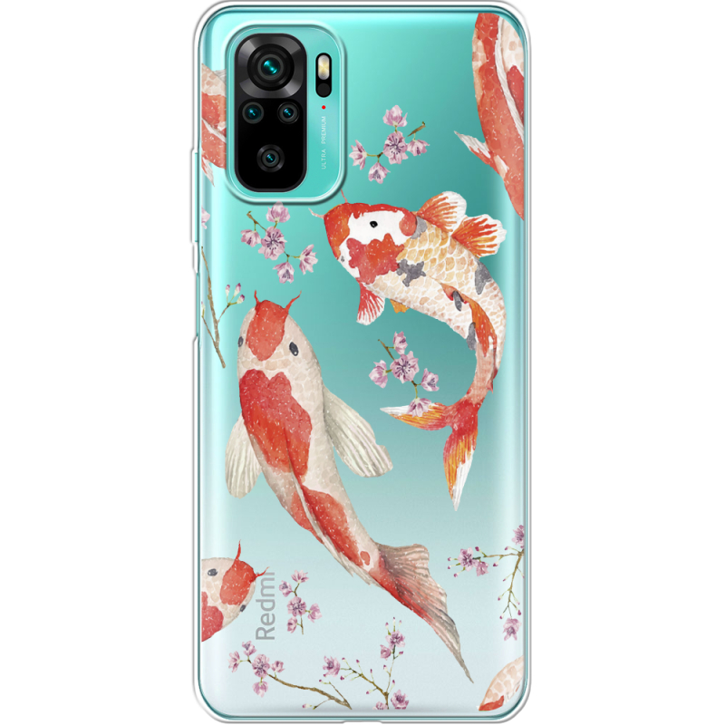 Прозрачный чехол BoxFace Xiaomi Redmi Note 10/ Note 10S Japanese Koi Fish