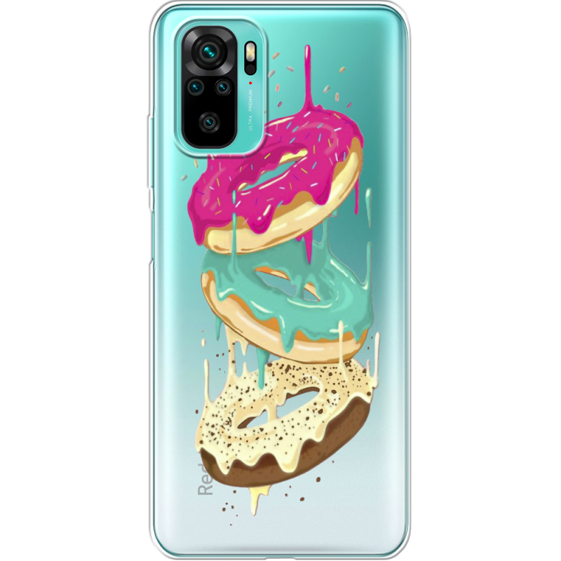 Прозрачный чехол BoxFace Xiaomi Redmi Note 10/ Note 10S Donuts