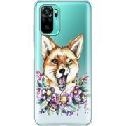 Прозрачный чехол BoxFace Xiaomi Redmi Note 10/ Note 10S Winking Fox