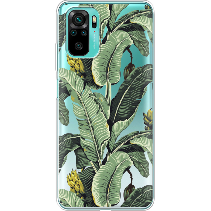 Прозрачный чехол BoxFace Xiaomi Redmi Note 10/ Note 10S Banana Leaves