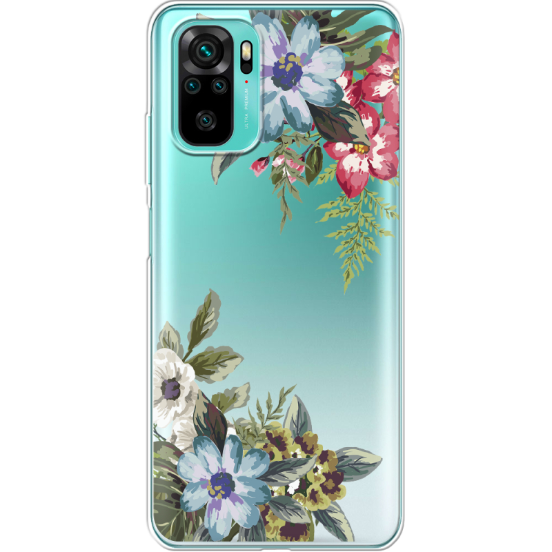 Прозрачный чехол BoxFace Xiaomi Redmi Note 10/ Note 10S Floral