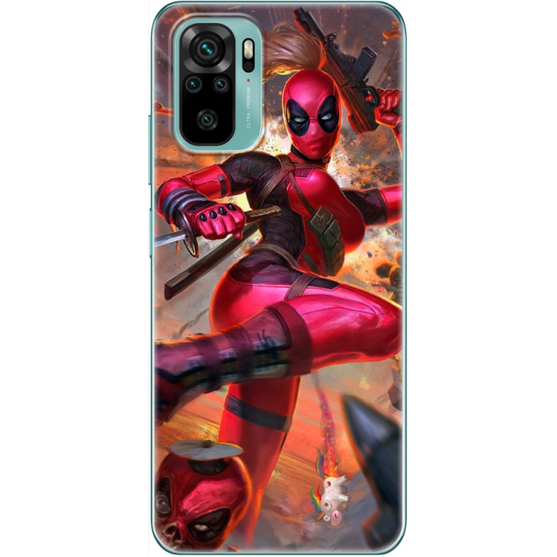 Чехол BoxFace Xiaomi Redmi Note 10/ Note 10S Woman Deadpool