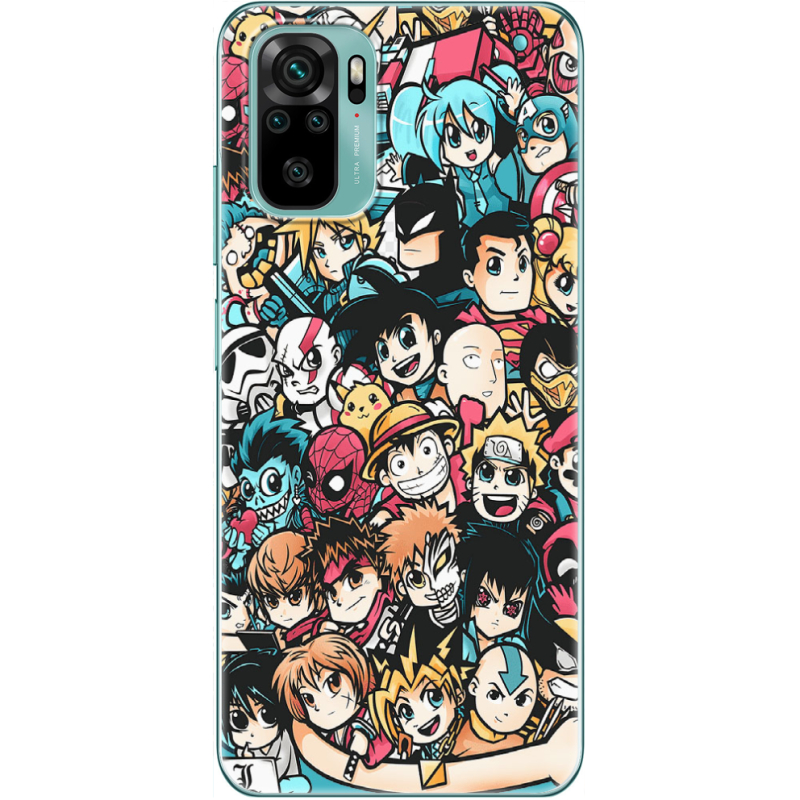 Чехол BoxFace Xiaomi Redmi Note 10/ Note 10S Anime Stickers