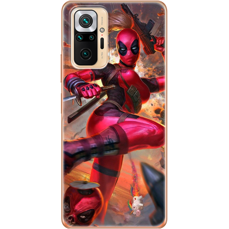 Чехол BoxFace Xiaomi Redmi Note 10 Pro Woman Deadpool