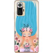 Прозрачный чехол BoxFace Xiaomi Redmi Note 10 Pro Blue Hair