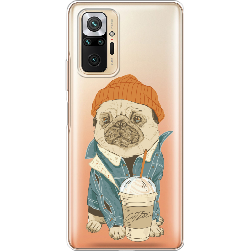 Прозрачный чехол BoxFace Xiaomi Redmi Note 10 Pro Dog Coffeeman