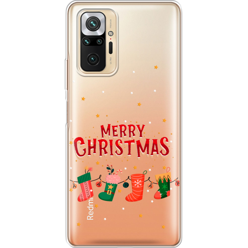 Прозрачный чехол BoxFace Xiaomi Redmi Note 10 Pro Merry Christmas
