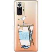 Прозрачный чехол BoxFace Xiaomi Redmi Note 10 Pro Segull in Cofee Pool