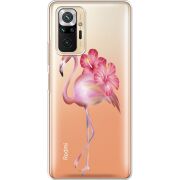 Прозрачный чехол BoxFace Xiaomi Redmi Note 10 Pro Floral Flamingo