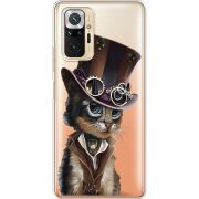 Прозрачный чехол BoxFace Xiaomi Redmi Note 10 Pro Steampunk Cat