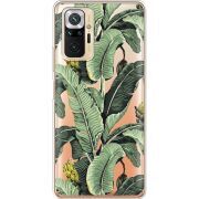 Прозрачный чехол BoxFace Xiaomi Redmi Note 10 Pro Banana Leaves