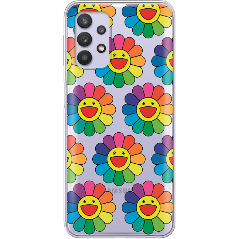 Прозрачный чехол BoxFace Samsung A725 Galaxy A72 Hippie Flowers