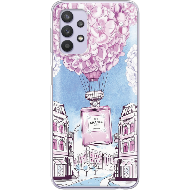 Чехол со стразами Samsung A725 Galaxy A72 Perfume bottle