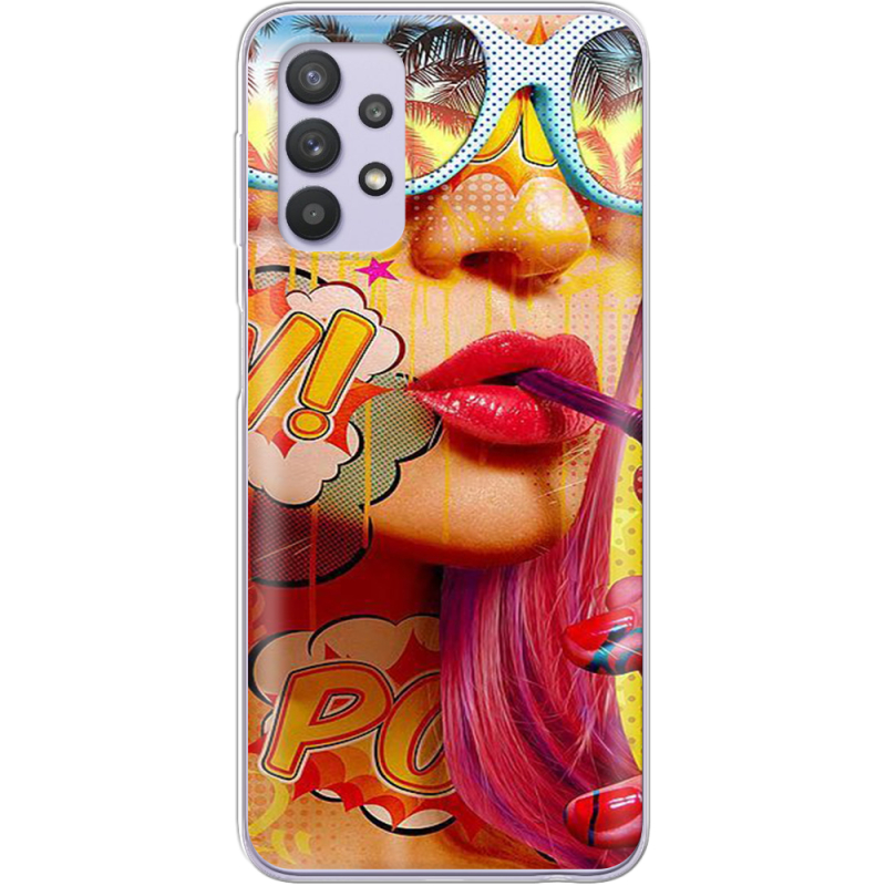 Чехол BoxFace Samsung A525 Galaxy A52 Yellow Girl Pop Art