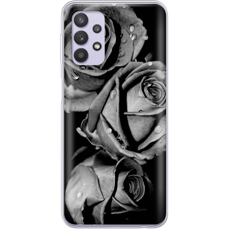 Чехол BoxFace Samsung A525 Galaxy A52 Black and White Roses