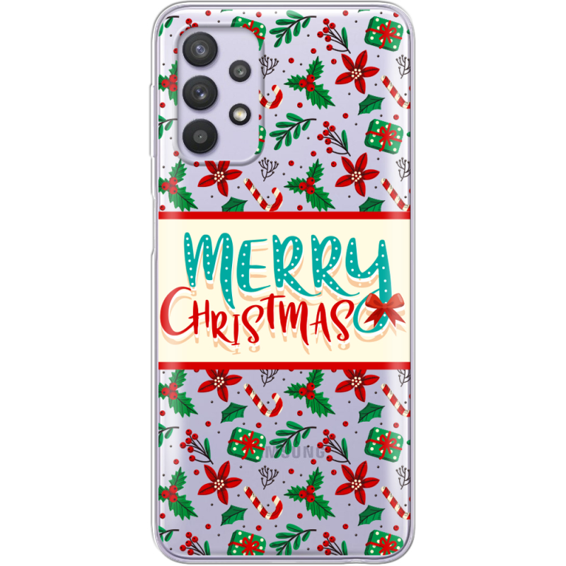 Прозрачный чехол BoxFace Samsung A525 Galaxy A52 Vintage Christmas Pattern