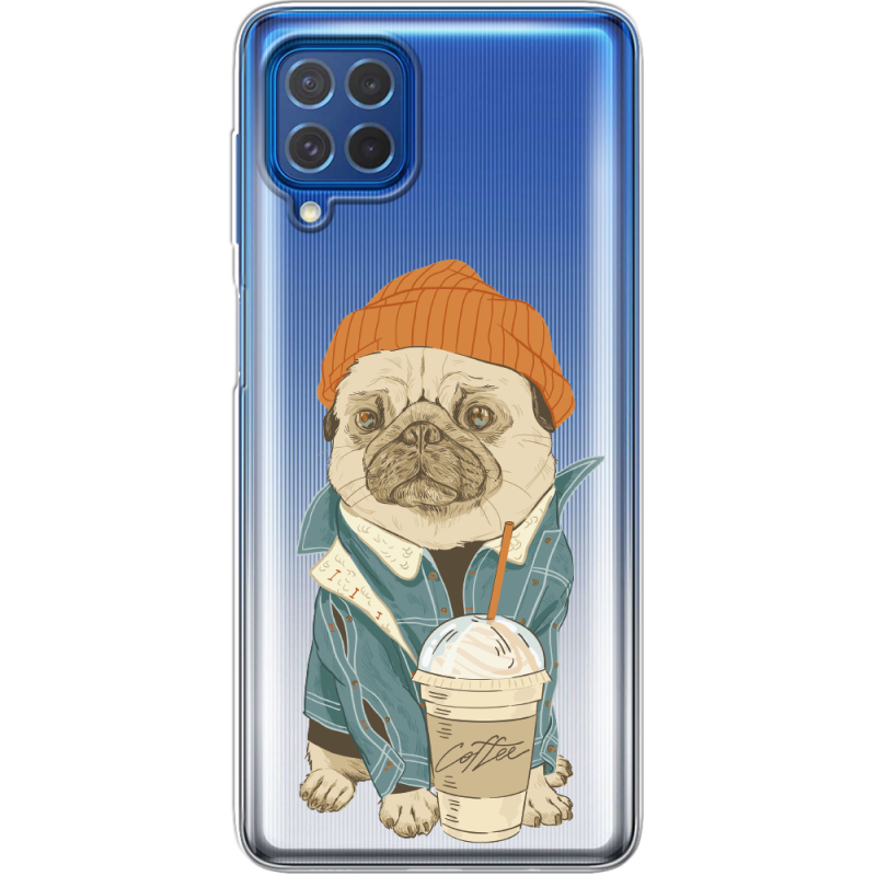 Прозрачный чехол BoxFace Samsung M625F Galaxy M62 Dog Coffeeman