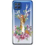 Чехол со стразами Samsung M625F Galaxy M62 Deer with flowers